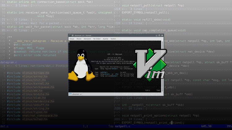 Linux Vi / Vim Metin Editörü